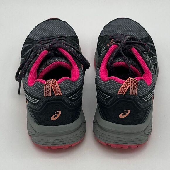 ASICS Womens Running Shoes 6.5 Black Pink Gel-Venture 7 Trail Arhletic Sneakers - Picture 6 of 15